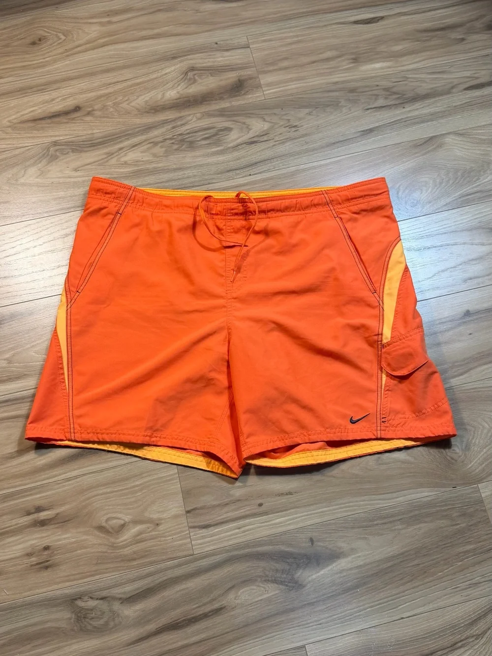 Nike Orange Athletic Swim/Board Shorts